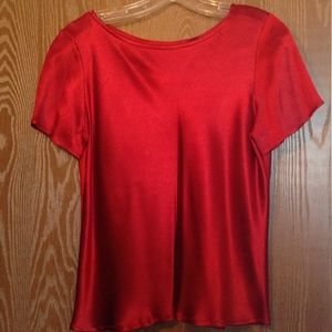 Carole Little ruby red blouse